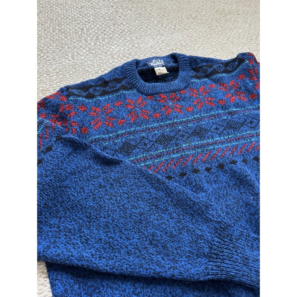 Men's Vintage Woolrich Wool Fair Isle Grandpa Fisherman Sweater.‎ XL